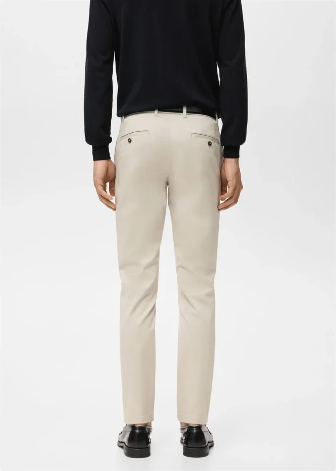 Pantalon chino slim en sergé Barna Pantalon chino slim en sergé Barna