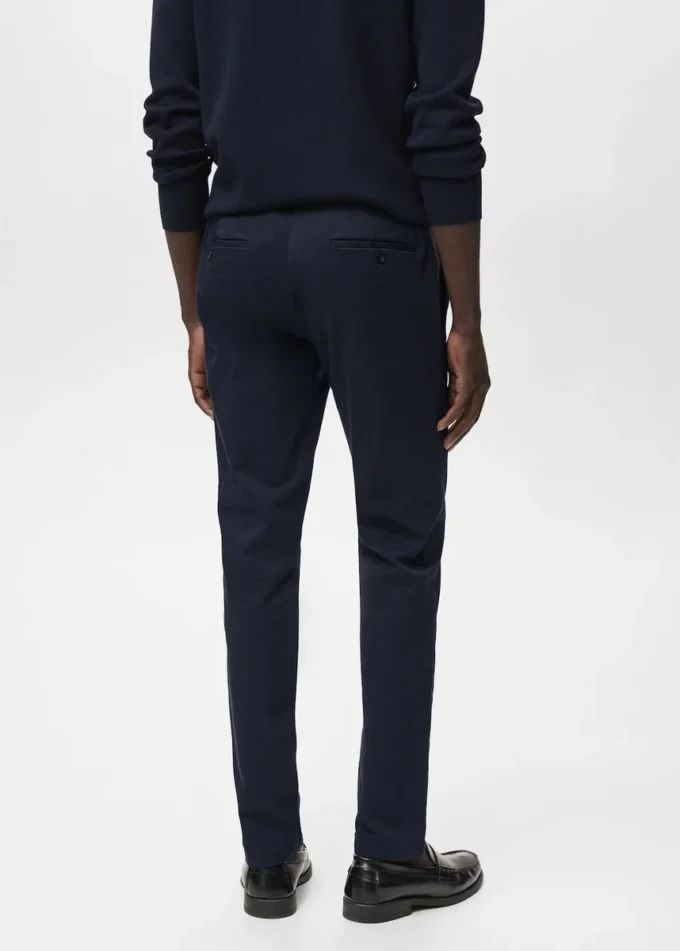 Pantalon chino slim en sergé Barna Pantalon chino slim en sergé Barna