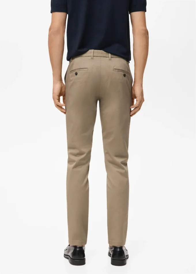 Pantalon chino slim en sergé Barna Pantalon chino slim en sergé Barna