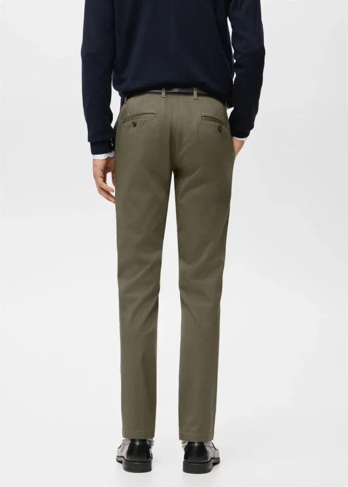 Pantalon chino slim en sergé Barna Pantalon chino slim en sergé Barna