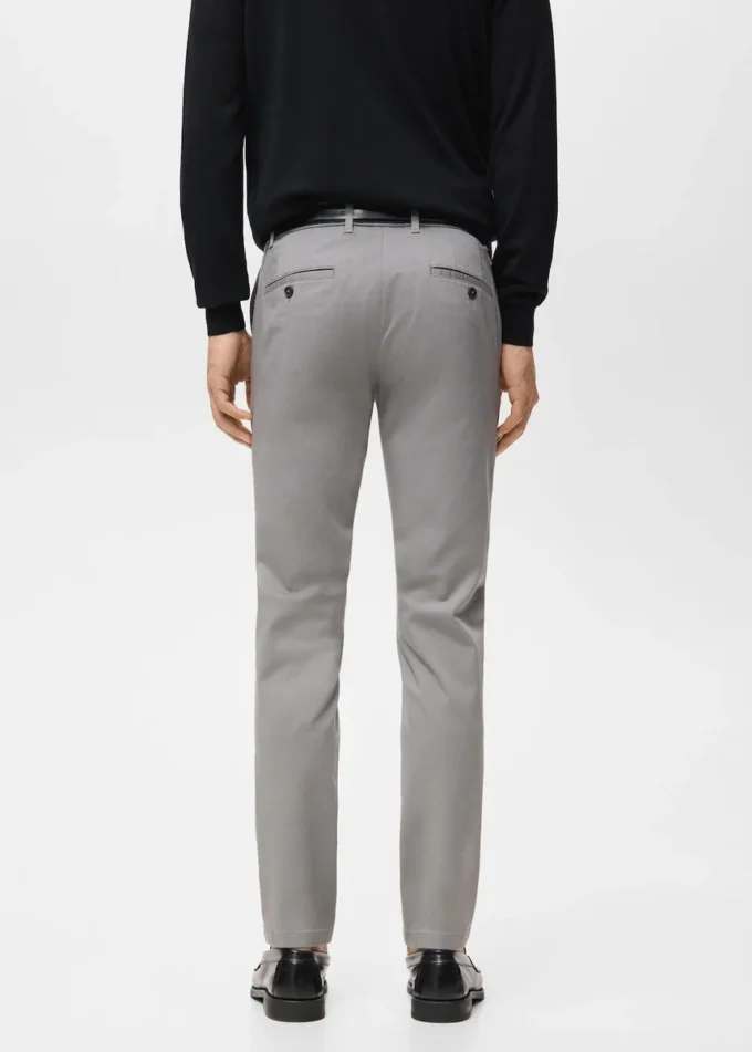 Pantalon chino slim en sergé Barna Pantalon chino slim en sergé Barna