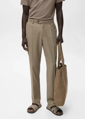 Pantalon court fuselé en coton Pantalon court fuselé en coton