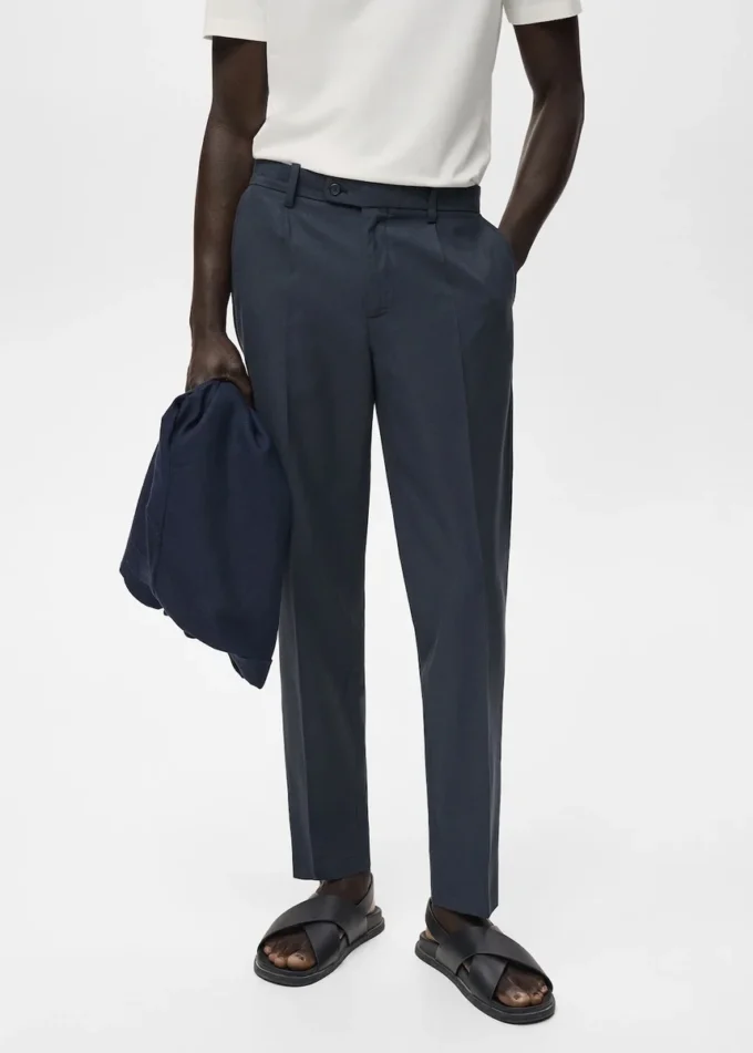 Pantalon court fuselé en coton Pantalon court fuselé en coton