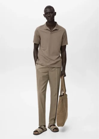 Pantalon court fuselé en coton Pantalon court fuselé en coton