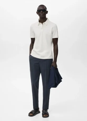 Pantalon court fuselé en coton Pantalon court fuselé en coton