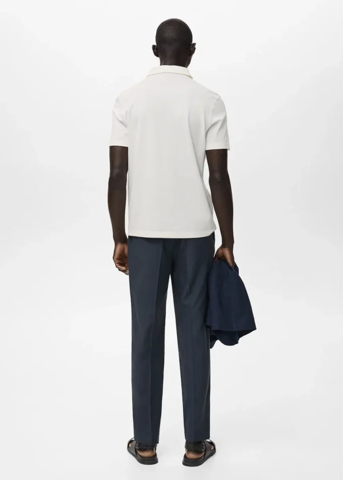 Pantalon court fuselé en coton Pantalon court fuselé en coton