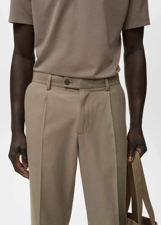 Pantalon court fuselé en coton Pantalon court fuselé en coton