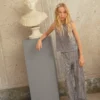 Pantalon culotte à paillettes