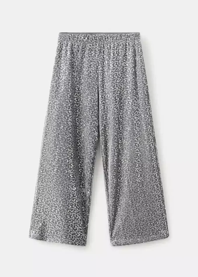 Pantalon culotte à paillettes