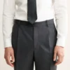 Pantalon de costume 100 % flanelle de laine vierge italienne Pantalon de costume 100 % flanelle de laine vierge italienne