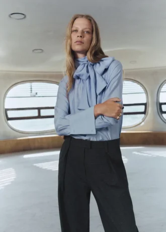 Pantalon de costume à carreaux plissé Pantalon de costume à carreaux plissé