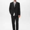 Pantalon de costume coupe classique à pinces Pantalon de costume coupe classique à pinces