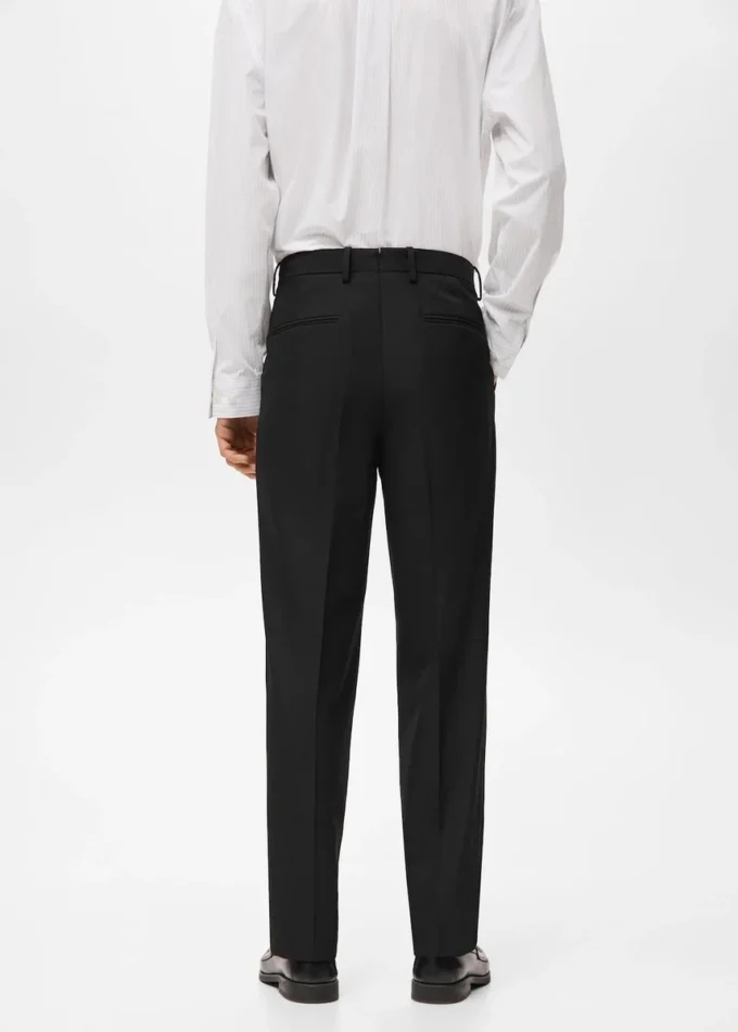 Pantalon de costume coupe classique à pinces Pantalon de costume coupe classique à pinces