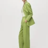 Pantalon de costume droit en lin mélangé Pantalon de costume droit en lin mélangé