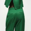 Pantalon de costume droit en lin mélangé Pantalon de costume droit en lin mélangé