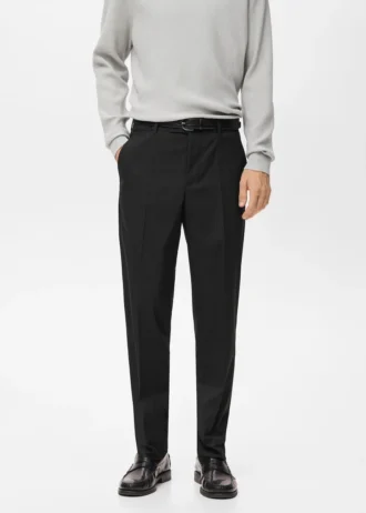 Pantalon de costume droit à pinces Pantalon de costume droit à pinces