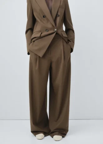 Pantalon de costume droit à pinces Pantalon de costume droit à pinces
