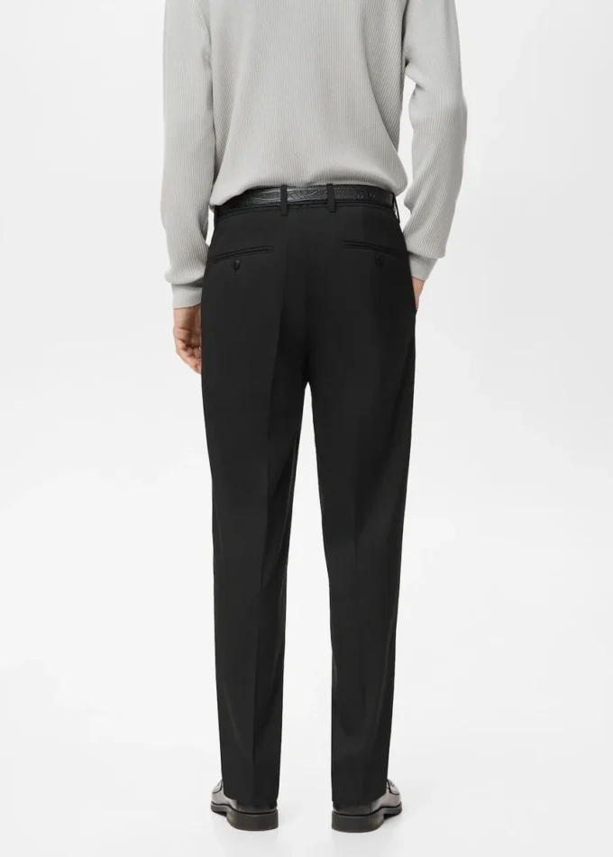 Pantalon de costume droit à pinces Pantalon de costume droit à pinces