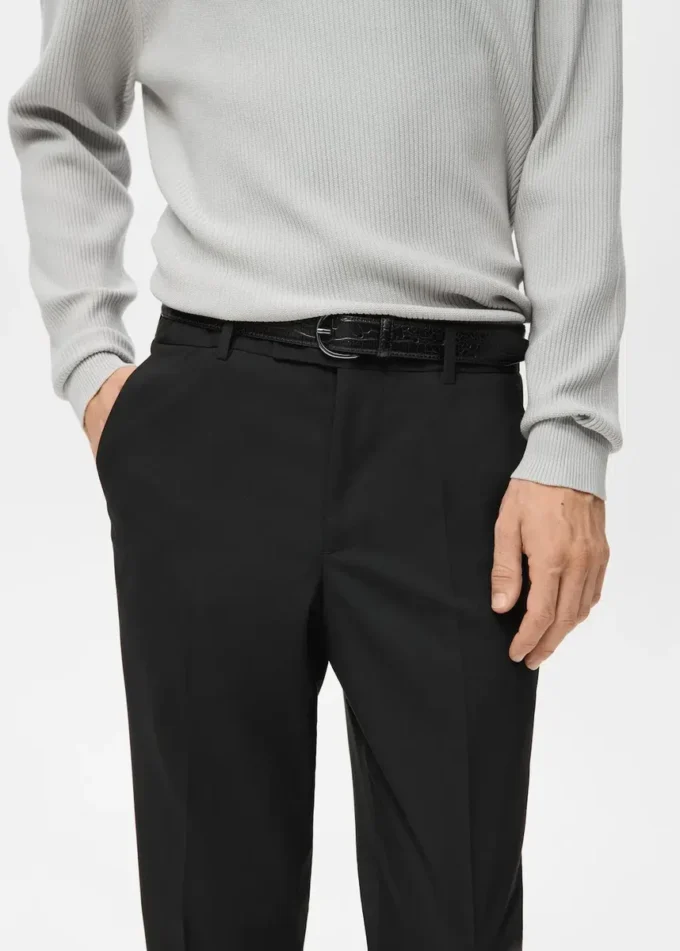 Pantalon de costume droit à pinces Pantalon de costume droit à pinces
