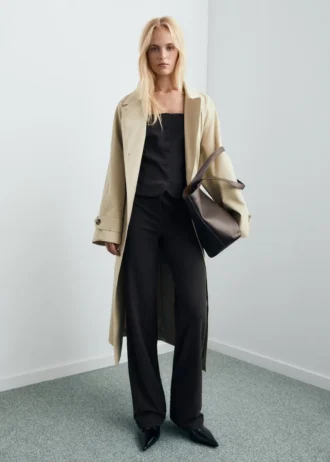 Pantalon de costume droit sans coutures