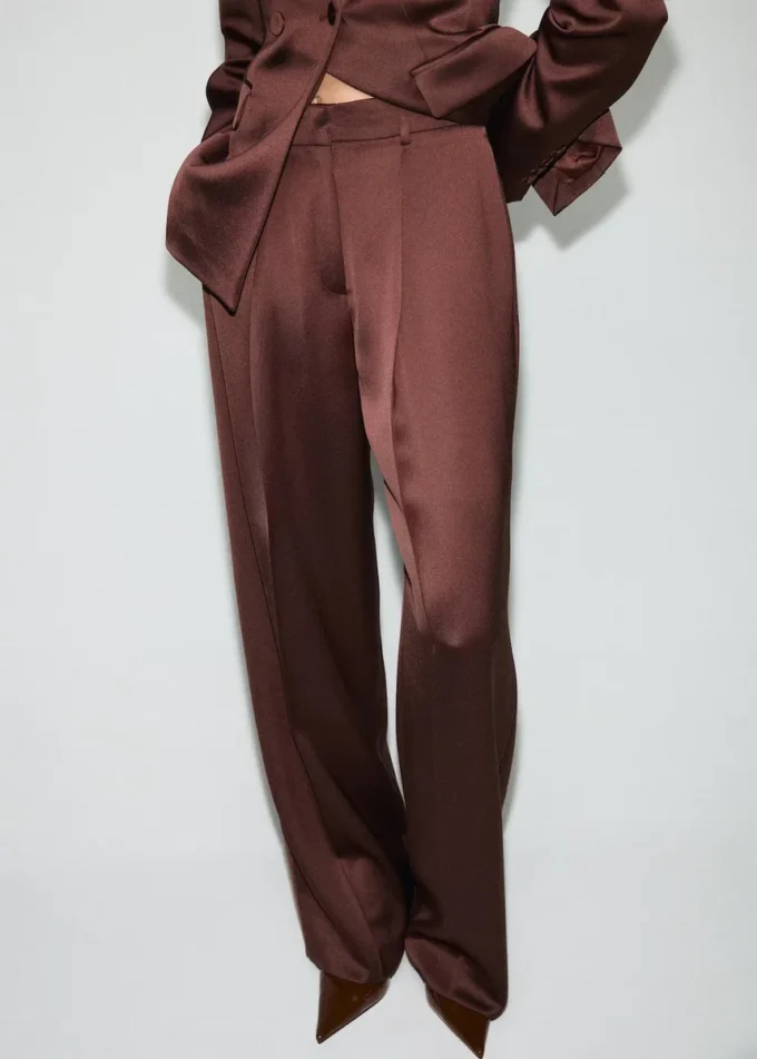 Pantalon de costume en satin Pantalon de costume en satin