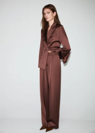 Pantalon de costume en satin