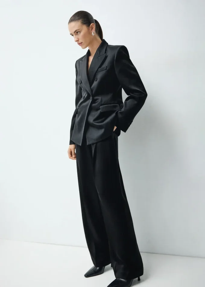 Pantalon de costume en satin Pantalon de costume en satin