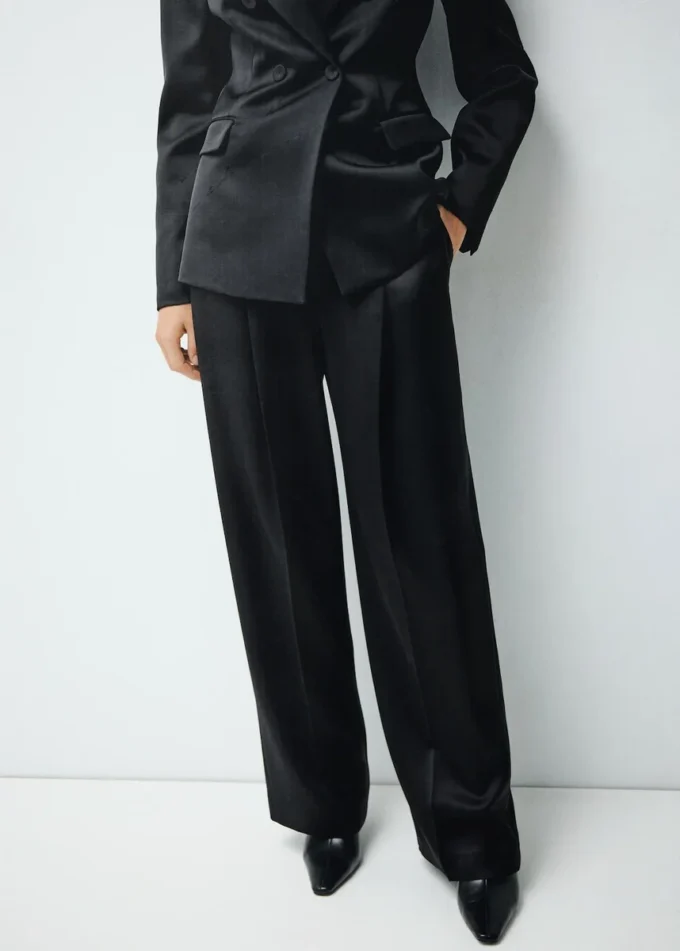 Pantalon de costume en satin Pantalon de costume en satin