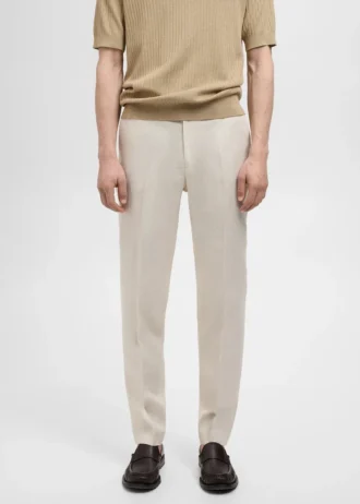 Pantalon de costume slim 100 % lin Amalfi Pantalon de costume slim 100 % lin Amalfi