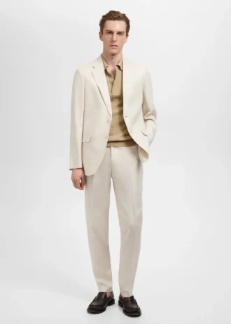 Pantalon de costume slim 100 % lin Amalfi Pantalon de costume slim 100 % lin Amalfi