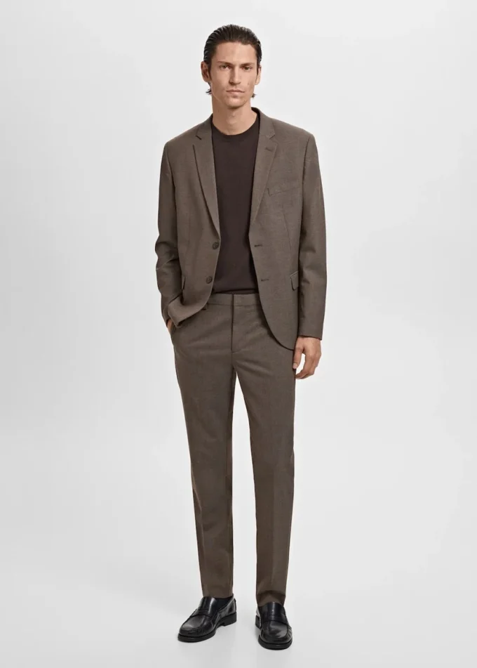 Pantalon de costume super slim-fit en tissu stretch Pantalon de costume super slim-fit en tissu stretch