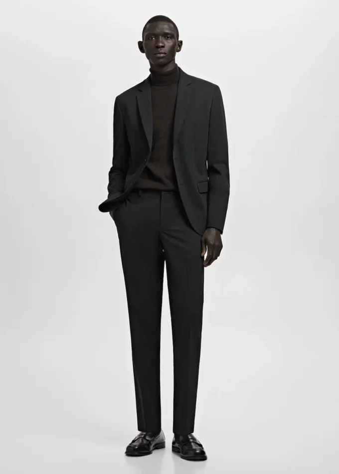 Pantalon de costume super slim-fit en tissu stretch