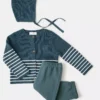 Cardigan en maille rayée