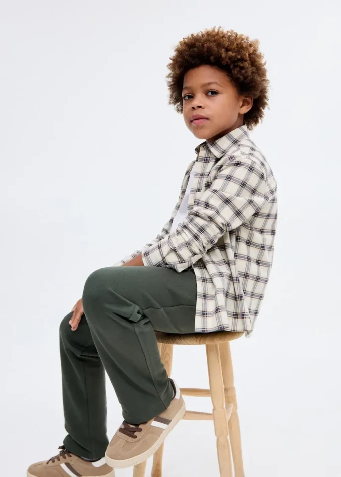 Pantalon de jogging en coton avec cordon de serrage