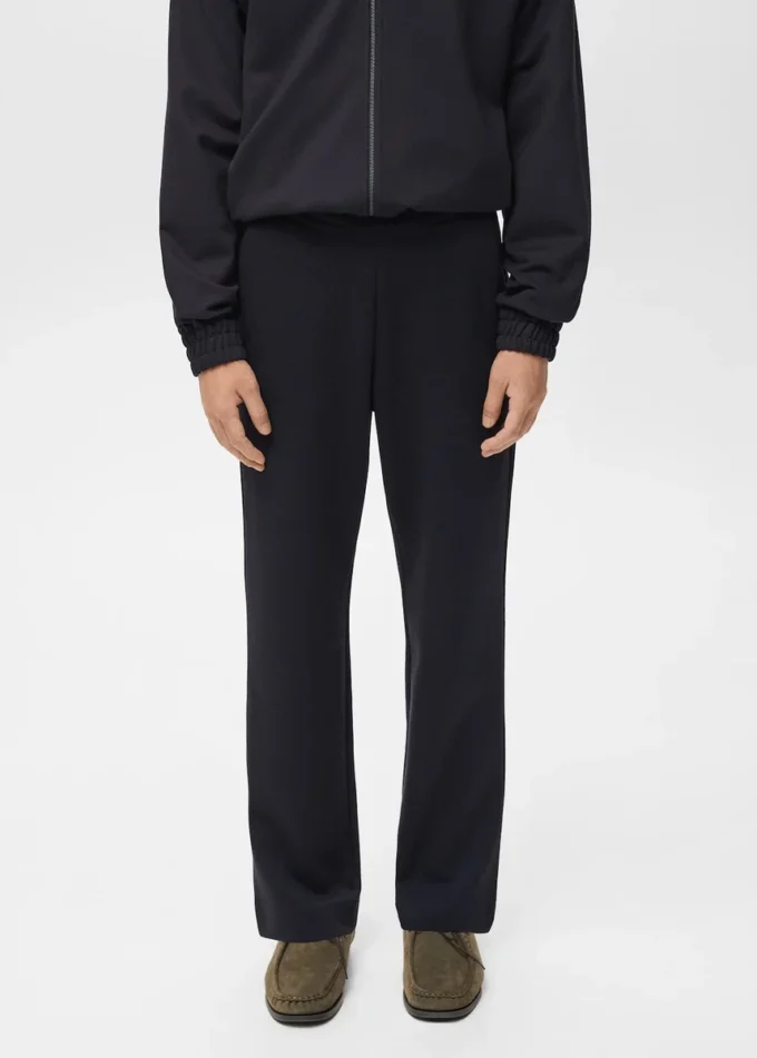 Pantalon de jogging en coton avec taille élastique Pantalon de jogging en coton avec taille élastique