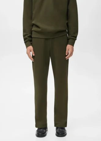 Pantalon de jogging en coton avec taille élastique Pantalon de jogging en coton avec taille élastique