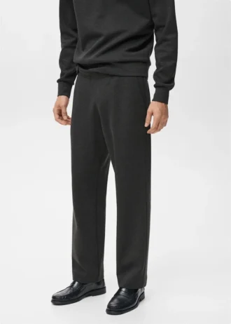 Pantalon de jogging en coton avec taille élastique Pantalon de jogging en coton avec taille élastique