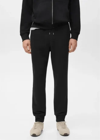 Pantalon de jogging en coton avec taille élastique Pantalon de jogging en coton avec taille élastique