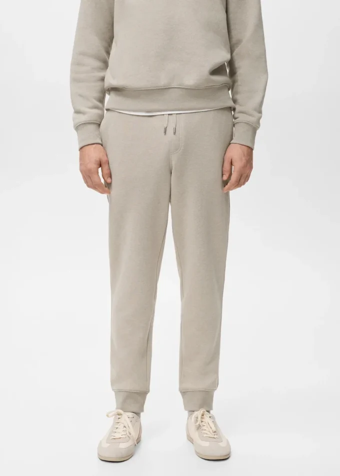 Pantalon de jogging en coton avec taille élastique Pantalon de jogging en coton avec taille élastique