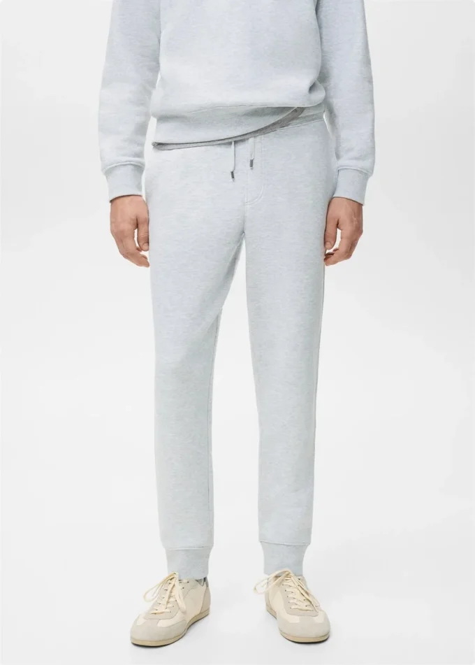 Pantalon de jogging en coton avec taille élastique Pantalon de jogging en coton avec taille élastique