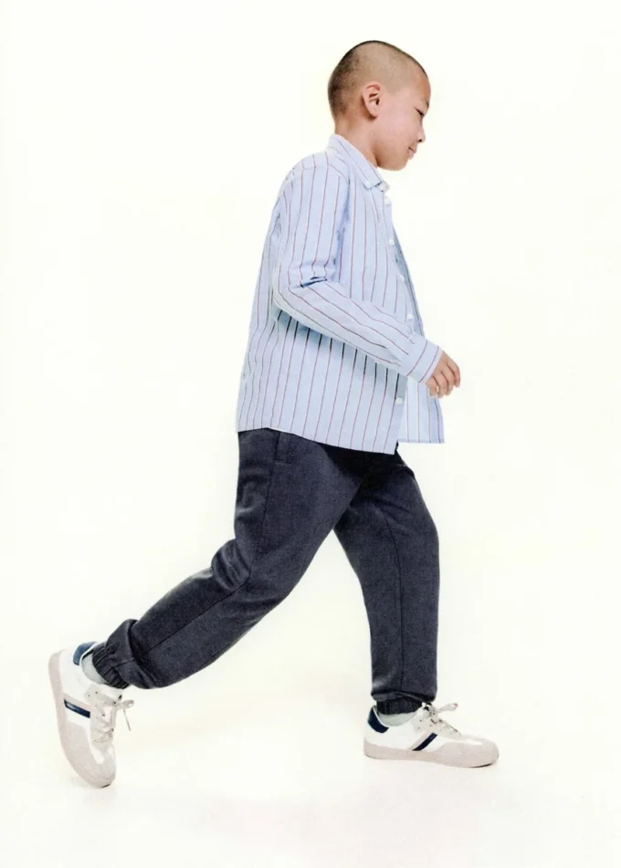 Pantalon de jogging en coton avec taille élastique