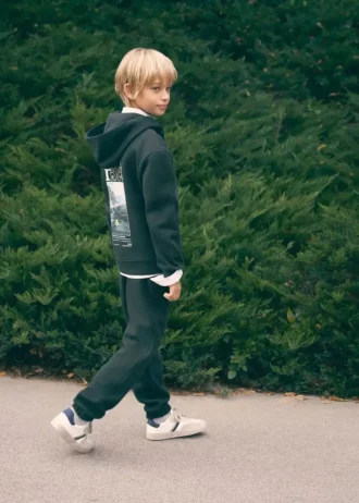 Pantalon de jogging en coton avec taille élastique