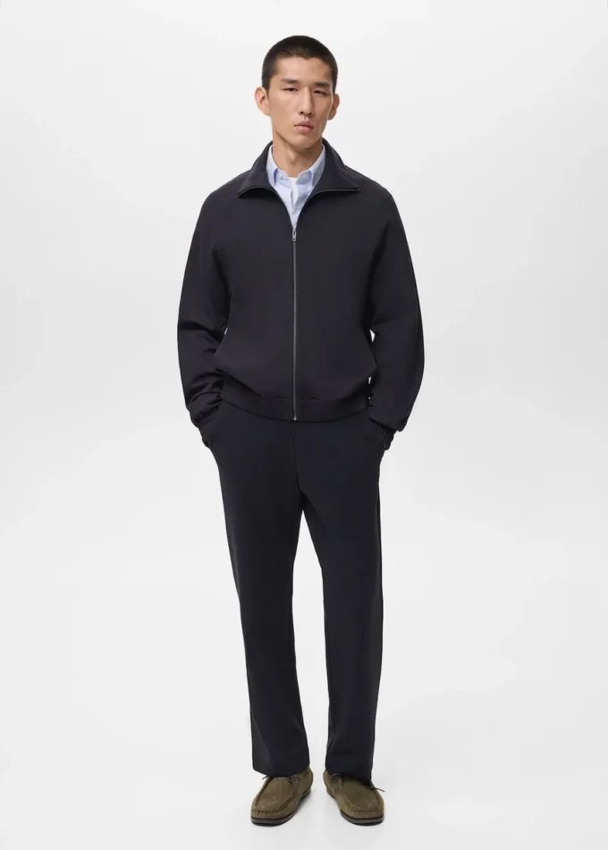 Pantalon de jogging en coton avec taille élastique Pantalon de jogging en coton avec taille élastique