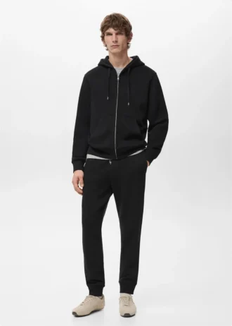 Pantalon de jogging en coton avec taille élastique Pantalon de jogging en coton avec taille élastique