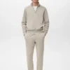 Pantalon de jogging en coton avec taille élastique Pantalon de jogging en coton avec taille élastique