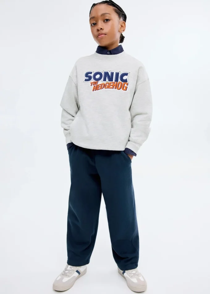 Pantalon de jogging en coton avec taille élastique