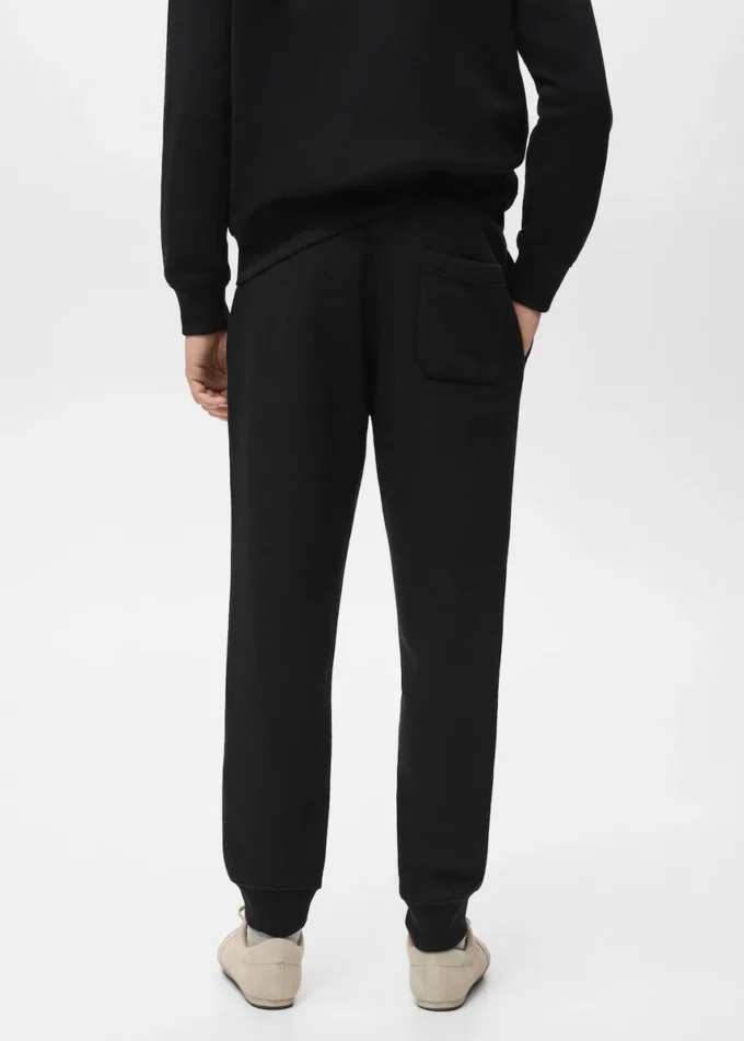 Pantalon de jogging en coton avec taille élastique Pantalon de jogging en coton avec taille élastique