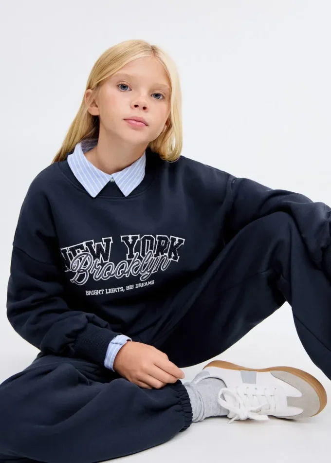 Pantalon de jogging en coton avec taille élastique