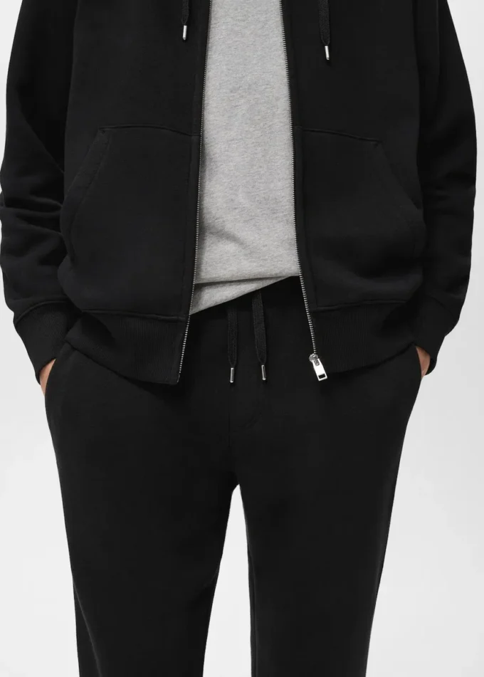 Pantalon de jogging en coton avec taille élastique Pantalon de jogging en coton avec taille élastique