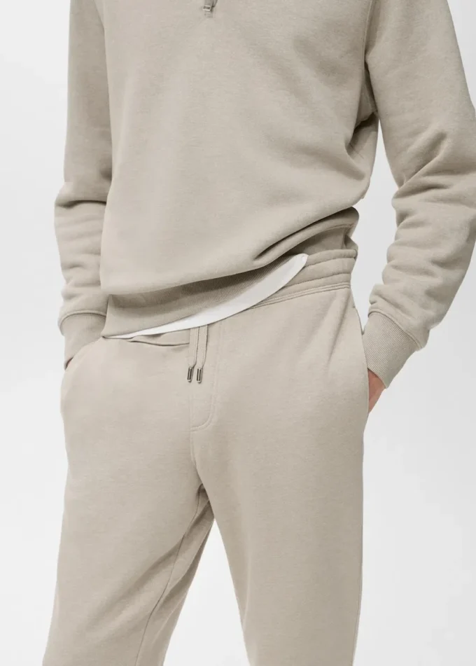 Pantalon de jogging en coton avec taille élastique Pantalon de jogging en coton avec taille élastique